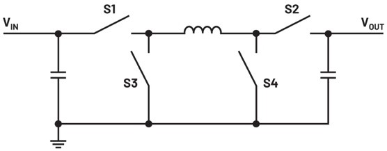 Un ejemplo de un convertidor buck boost