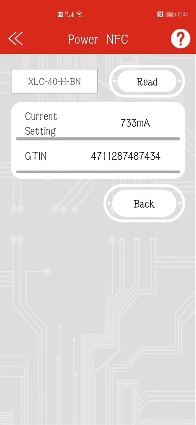 Información sobre la configuración actual